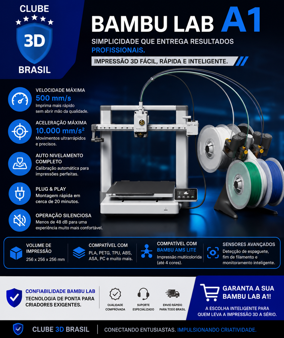 Impressora 3d Bambu Lab A1 Combo